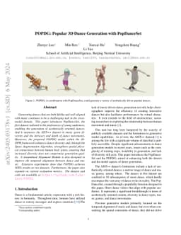 POPDG: Popular 3D Dance Generation with PopDanceSet