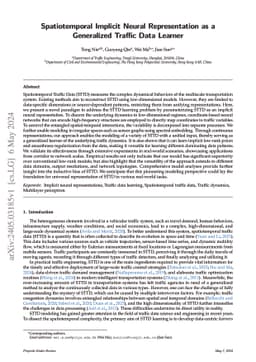 Spatiotemporal Implicit Neural Representation as a Generalized Traffic
  Data Learner