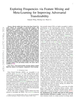 Exploring Frequencies via Feature Mixing and Meta-Learning for Improving
  Adversarial Transferability