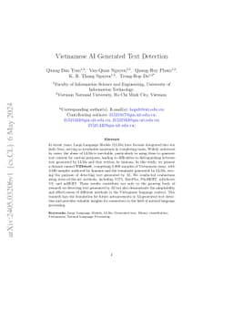 Vietnamese AI Generated Text Detection