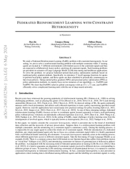 Federated Reinforcement Learning with Constraint Heterogeneity