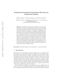 Federated Learning for Drowsiness Detection in Connected Vehicles