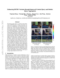 Enhancing DETRs Variants through Improved Content Query and Similar
  Query Aggregation