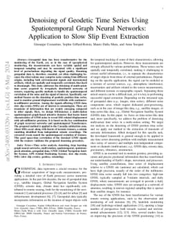 Denoising of Geodetic Time Series Using Spatiotemporal Graph Neural
  Networks: Application to Slow Slip Event Extraction