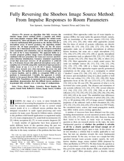 Fully Reversing the Shoebox Image Source Method: From Impulse Responses to Room Parameters