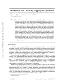 Don't Waste Your Time: Early Stopping Cross-Validation
