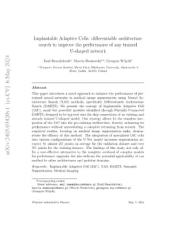 Implantable Adaptive Cells: A Novel Enhancement for Pre-Trained U-Nets in Medical Image Segmentation