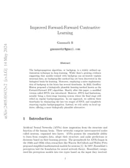 Improved Forward-Forward Contrastive Learning