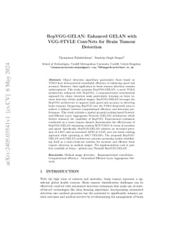 RepVGG-GELAN: Enhanced GELAN with VGG-STYLE ConvNets for Brain Tumour
  Detection