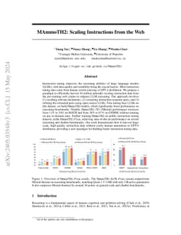 MAmmoTH2: Scaling Instructions from the Web