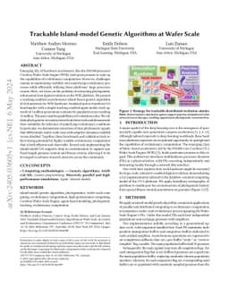 Trackable Island-model Genetic Algorithms at Wafer Scale