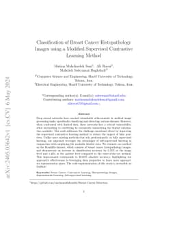 Classification of Breast Cancer Histopathology Images using a Modified
  Supervised Contrastive Learning Method