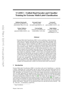 UniDEC : Unified Dual Encoder and Classifier Training for Extreme Multi-Label Classification