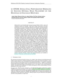 sc-OTGM: Single-Cell Perturbation Modeling by Solving Optimal Mass
  Transport on the Manifold of Gaussian Mixtures