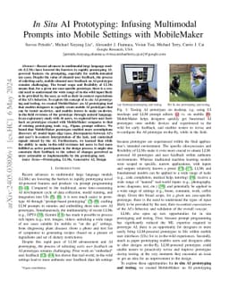 In Situ AI Prototyping: Infusing Multimodal Prompts into Mobile Settings
  with MobileMaker