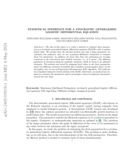 Statistical inference for a stochastic generalized logistic differential
  equation