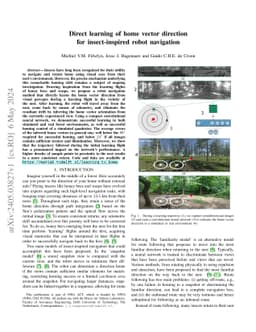 Direct learning of home vector direction for insect-inspired robot
  navigation