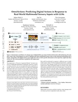 OmniActions: Predicting Digital Actions in Response to Real-World
  Multimodal Sensory Inputs with LLMs
