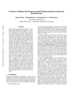 Predictive Modeling with Temporal Graphical Representation on Electronic
  Health Records
