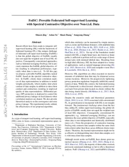 FedSC: Provable Federated Self-supervised Learning with Spectral
  Contrastive Objective over Non-i.i.d. Data
