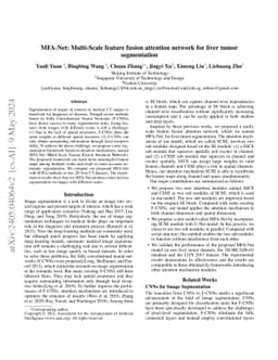 MFA-Net: Multi-Scale feature fusion attention network for liver tumor
  segmentation