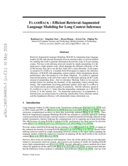 FlashBack:Efficient Retrieval-Augmented Language Modeling for Long
  Context Inference