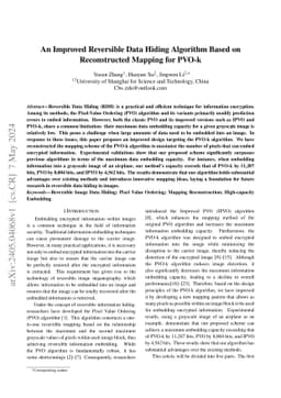 An Improved Reversible Data Hiding Algorithm Based on Reconstructed
  Mapping for PVO-k