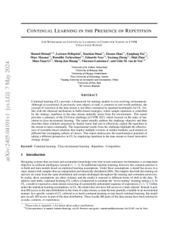 Continual Learning in the Presence of Repetition