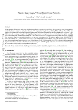 Adaptive Least Mean pth Power Graph Neural Networks