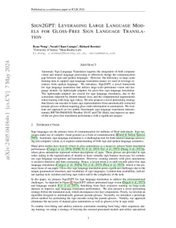Sign2GPT: Leveraging Large Language Models for Gloss-Free Sign Language
  Translation