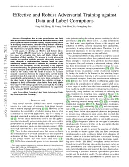 Effective and Robust Adversarial Training against Data and Label
  Corruptions