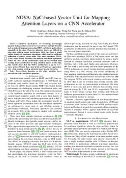 NOVA: NoC-based Vector Unit for Mapping Attention Layers on a CNN
  Accelerator