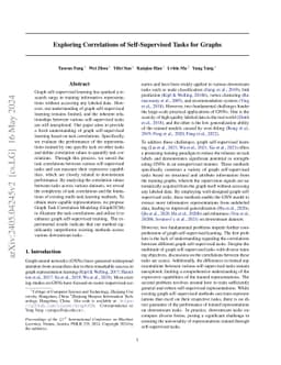 Exploring Correlations of Self-Supervised Tasks for Graphs