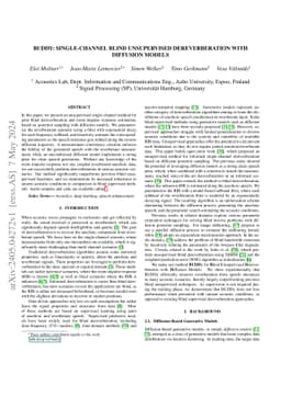 BUDDy: Single-Channel Blind Unsupervised Dereverberation with Diffusion
  Models