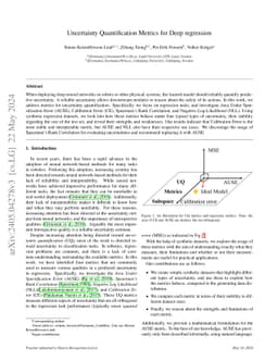 Uncertainty Quantification Metrics for Deep Regression