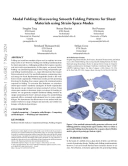 Modal Folding: Discovering Smooth Folding Patterns for Sheet Materials
  using Strain-Space Modes