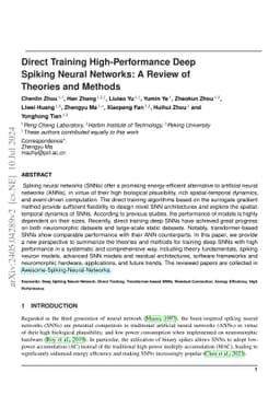 Direct Training High-Performance Deep Spiking Neural Networks: A Review
  of Theories and Methods