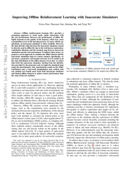 Improving Offline Reinforcement Learning with Inaccurate Simulators