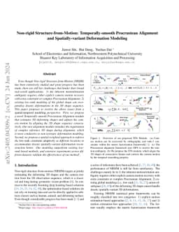 Non-rigid Structure-from-Motion: Temporally-smooth Procrustean Alignment and Spatially-variant Deformation Modeling