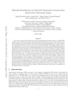Molecular Identification via Molecular Fingerprint extraction from
  Atomic Force Microscopy images