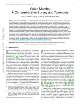 Vision Mamba: A Comprehensive Survey and Taxonomy
