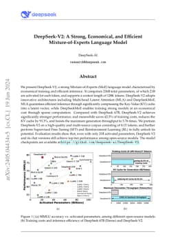 DeepSeek-V2: A Strong, Economical, and Efficient Mixture-of-Experts
  Language Model
