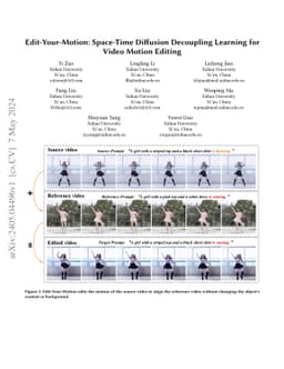 Edit-Your-Motion: Space-Time Diffusion Decoupling Learning for Video
  Motion Editing