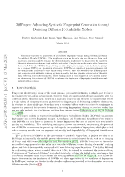 DiffFinger: Advancing Synthetic Fingerprint Generation through Denoising
  Diffusion Probabilistic Models
