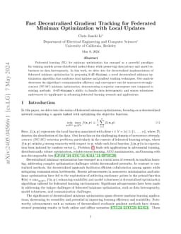 Fast Decentralized Gradient Tracking for Federated Minimax Optimization
  with Local Updates