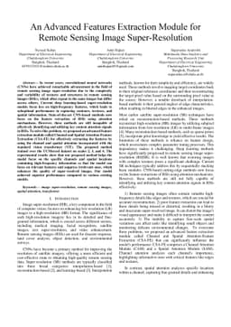 An Advanced Features Extraction Module for Remote Sensing Image
  Super-Resolution