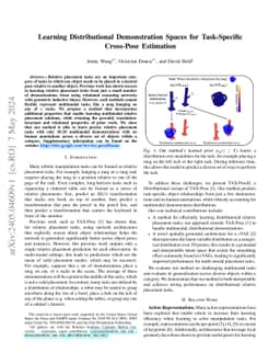 Learning Distributional Demonstration Spaces for Task-Specific
  Cross-Pose Estimation