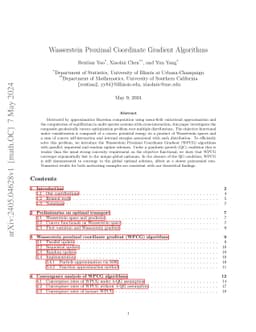Wasserstein Proximal Coordinate Gradient Algorithms