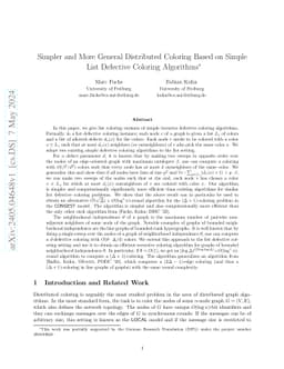 Simpler and More General Distributed Coloring Based on Simple List
  Defective Coloring Algorithms