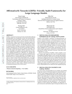 AffirmativeAI: Towards LGBTQ+ Friendly Audit Frameworks for Large
  Language Models
